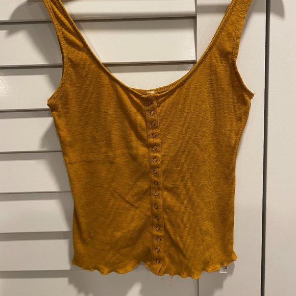 Small Free People Mustard Tanktop - Picture 1 of 2